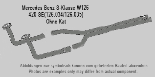 Serienrohr Edelstahl ohne Kat