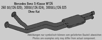 Serienrohr Edelstahl ohne Kat