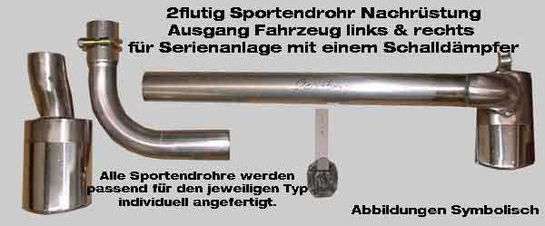 Duplex Sport Endrohr 1xlinks 1xrechts CLS look