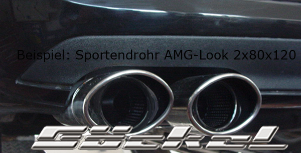 Sport-Endrohr goeckel amg-look 80x120
