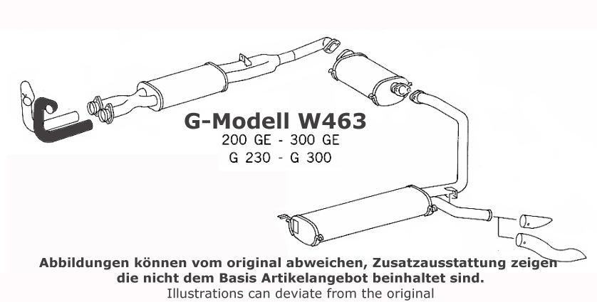 G-Modell Abgasrohr, Hosenrohr, Krümmer Rohr