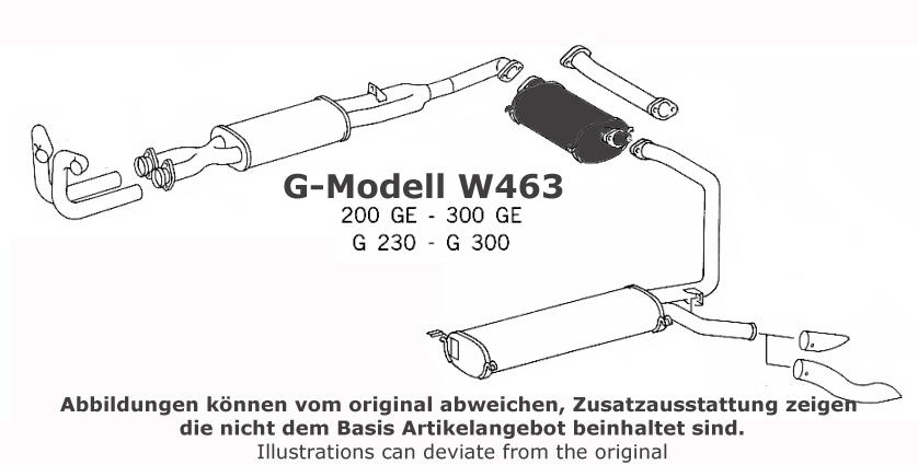 G-Modell Mittelschalldämpfer
