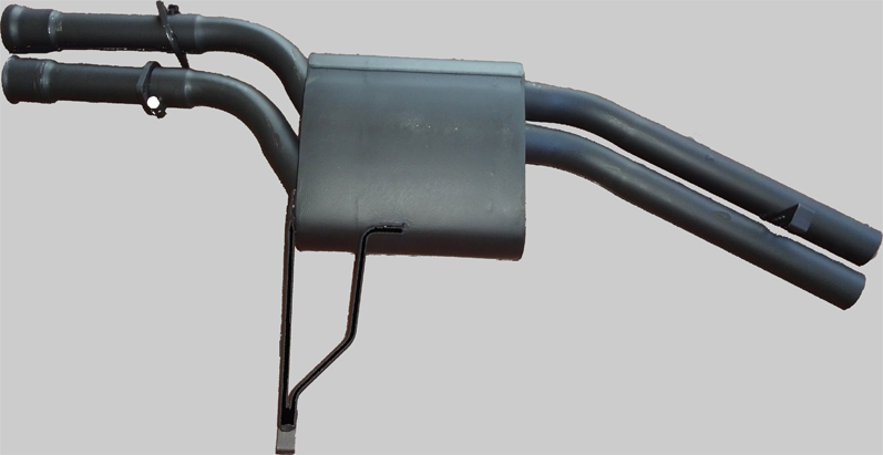 Edelstahl Mittelschalldämpfer S-Klasse W126 S, SE, SEL