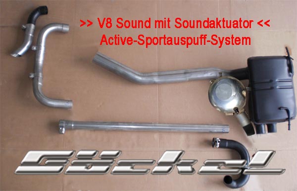Sound mit Soundaktuator, Active Sportauspuff Sound System, Sound wie V8 Mercedes Benz