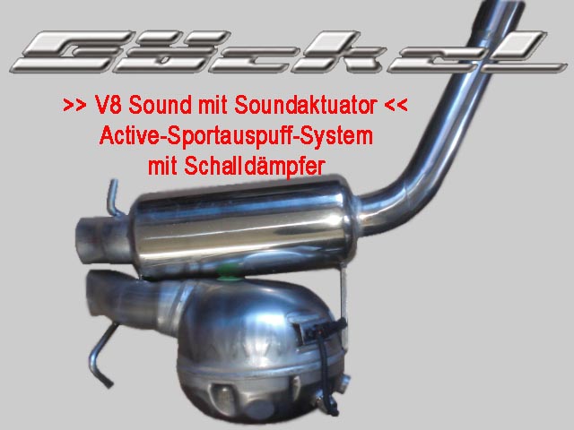 Sound mit Soundaktuator, Active Sportauspuff Sound System, Sound wie V8 Mercedes Benz