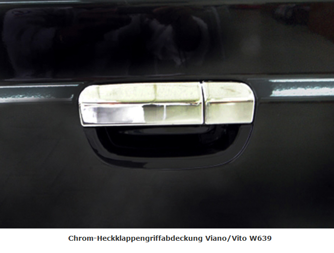 Chrom-Heckklappengriffabdeckung Tagfahrleuchten V-Klasse Viano Vito W639 Göckel Perfromance