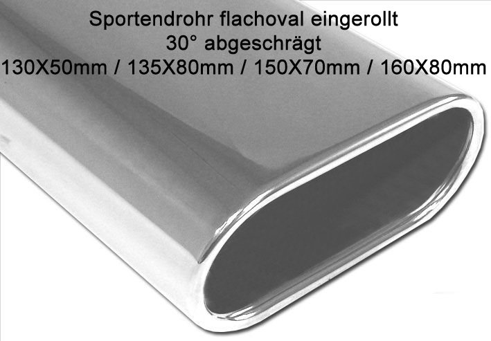 Sport Endrohr Flach Oval Göckel