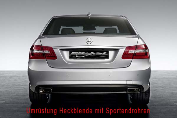 Sport Diffusor + Auspuffblenden + Leisten passt für Mercedes W212 E63 AMG  Umbau