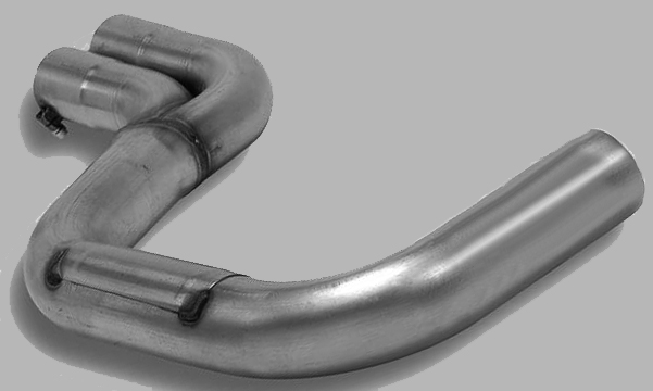 Anschlussrohr Mercedes zwei in einflutig