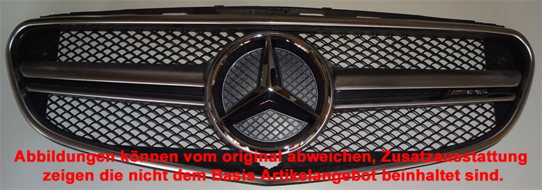 Mercedes-Benz, Mercedes-Benz Stern (Motorhaube), Chrom mit schwarzem Emblem
