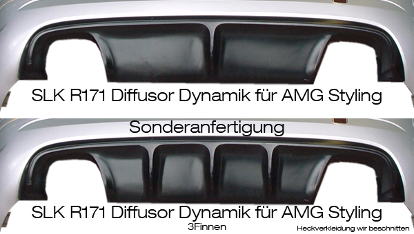 PD1 Prior Design Heckstoßstange für Mercedes SLK R171 - Prior Design